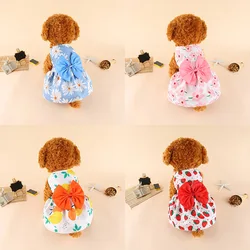 Vestido princesa floral para perros y gatos pequeños