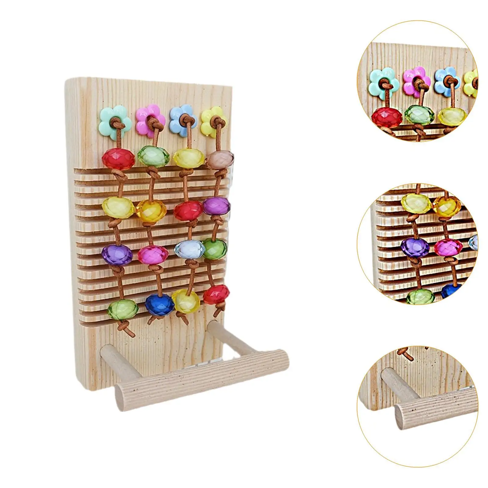 Parrot Chewing Toys with Perch, Hanging Parrot Chewing Toy, Birds Climbing Toy for Cockatoos, African Grey Macaws, Parrots