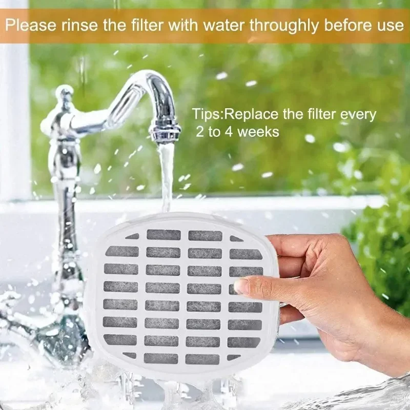 DOGNESS original 3 pieces replace filters for Pet cat  Water Fountain with three stage filteration replace for 2 to 4 weeks - imagen 5