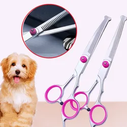 Tijeras de pelo para perros, tijeras de aseo para perros, recortador de pelo profesional para perros, Herramientas de limpieza de lana para mascotas, recortador curvo para suministros para perros