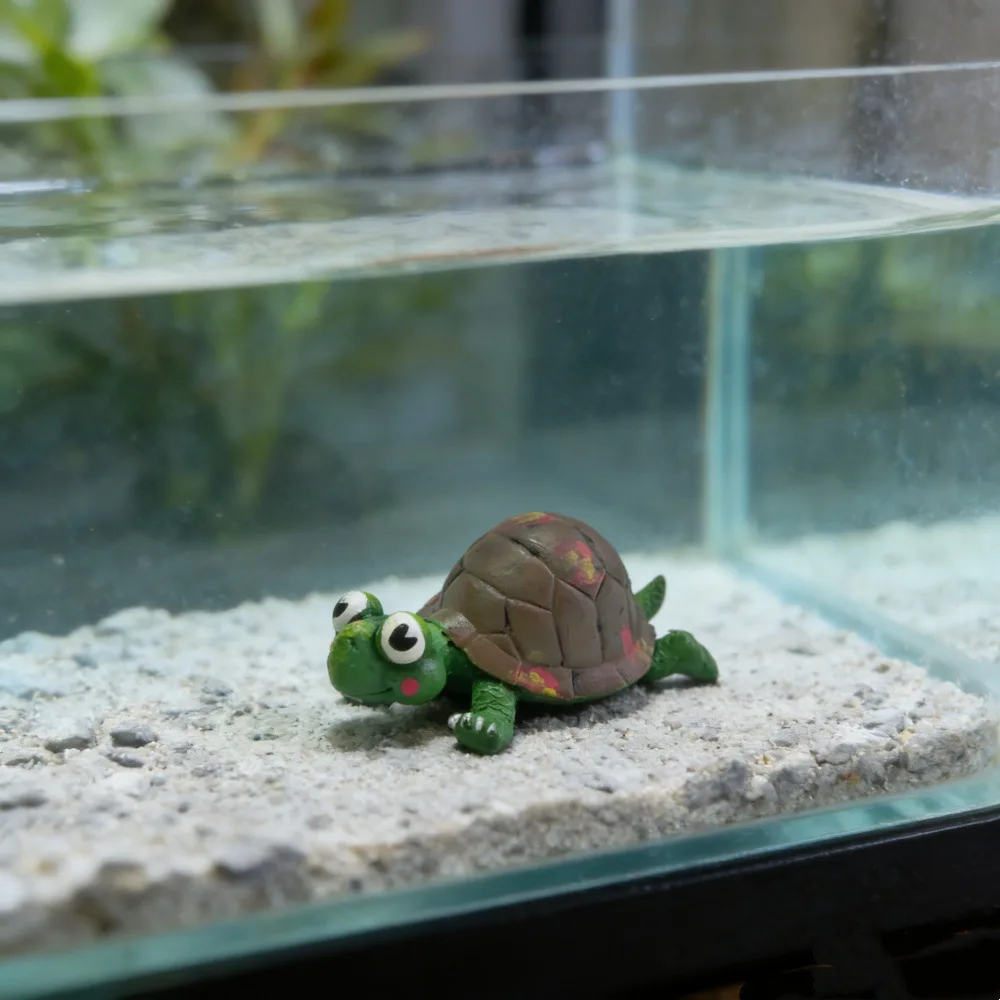 Figura tortuga marina para acuario – Decoración realista - imagen 3