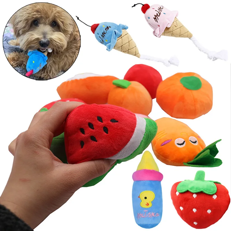 Juguete fruta perros pequeños - Vista principal conjunto completo