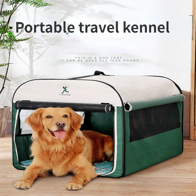 Casa de tienda de campaña grande portátil para mascotas, tamaño mediano, perrera convertible para perros, productos y accesorios para gatos de interior - imagen 3