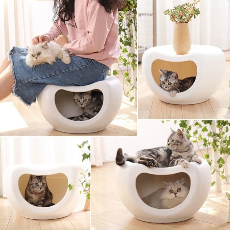 Taburete de casa para gatos de lujo, cama para perros y gatos, muebles para mascotas, accesorios para cachorros y gatos, camas lavables para mascotas, perros pequeños, catnap, casas ocultas - imagen 2