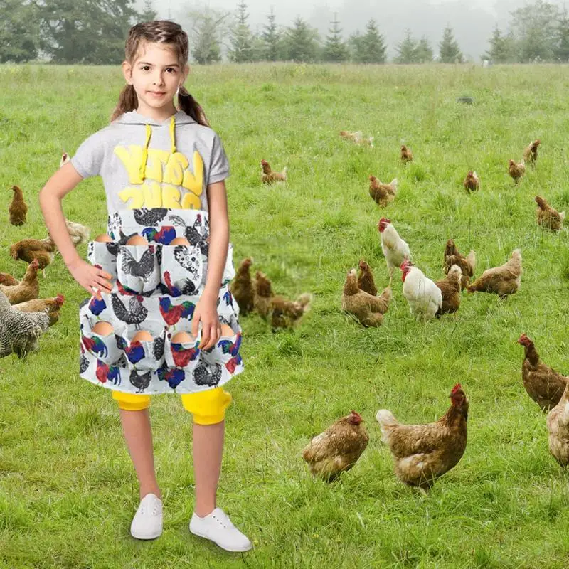 Delantal de recolección de huevos de pollo con bolsillos, accesorio para colección de huevos, gallo, pollo - imagen 3