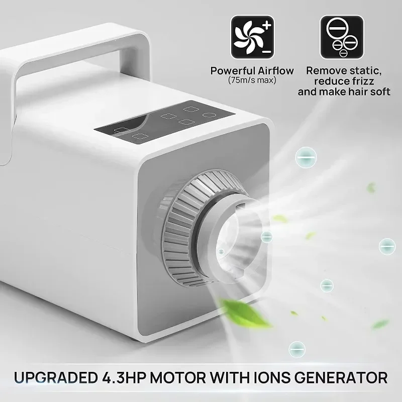 Secador de pelo para mascotas de alta velocidad, 4,3 HP, velocidad de calefacción ajustable, soplador para perros y gatos, pantalla LCD, Control táctil, secado electrónico de pelo para mascotas - imagen 2