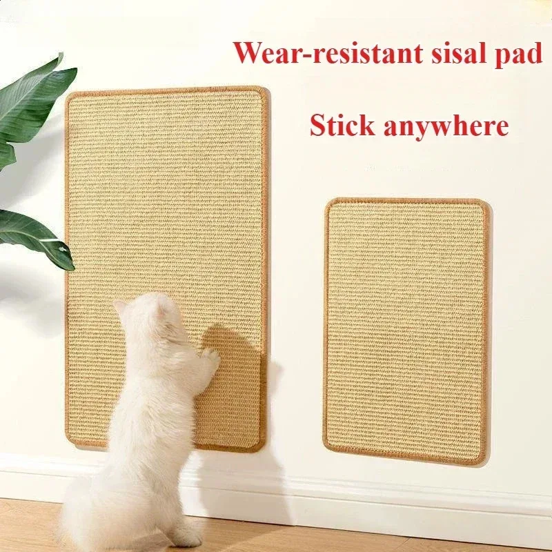 Estera rascadora de Sisal Natural para gatos, esteras para rascar gatos, alfombra Horizontal para rascar el suelo del gato, protege el sofá y las alfombras, muebles para gatos - imagen 2