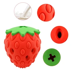 Juguete para masticar perro con dispensador de comida fresa duradero