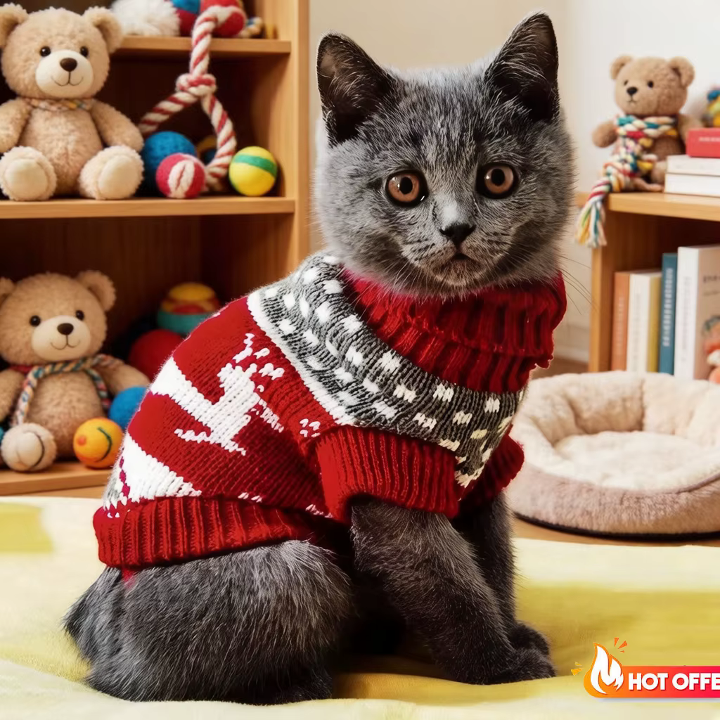 Suéter de invierno para gatos Sphynx – Disfraz cálido y mascotas - imagen 4