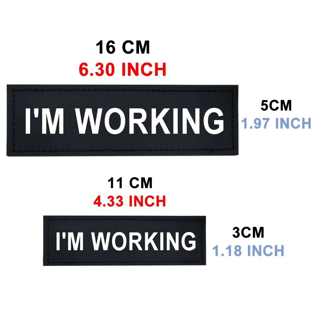 Parches de arnés para perros personalizados, etiqueta adhesiva colorida reflectante, impresión de identificación de nombre en servicio de entrenamiento, cenar a la seguridad de mascotas - imagen 3