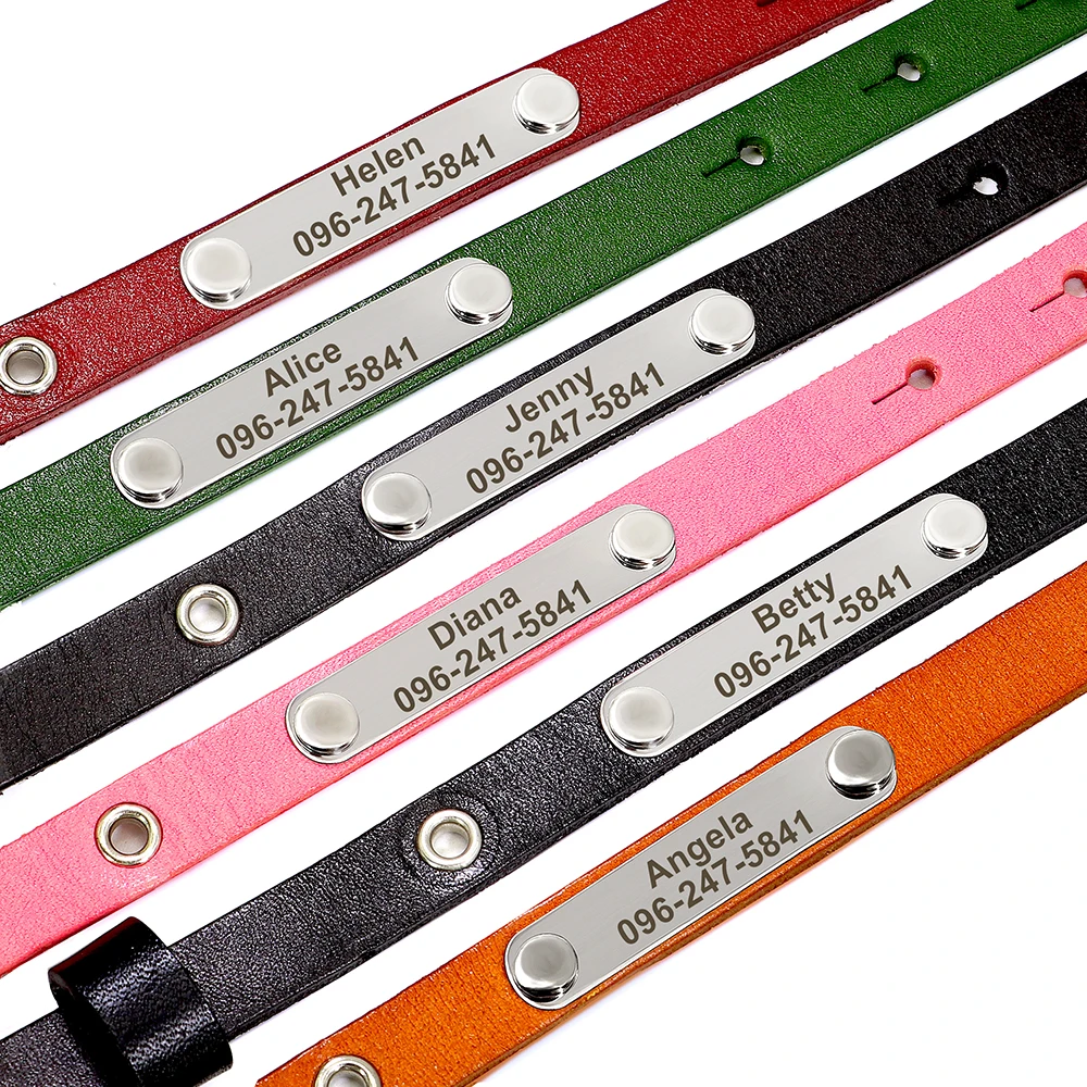 Collar personalizado para gatos - cuero ajustable y con nombre - imagen 4