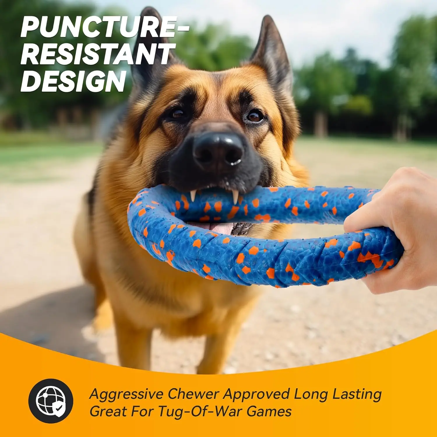 Discos voladores indestructibles para lanzar y atrapar, anillo flotante de entrenamiento para perros para razas medianas y grandes, color blanco - imagen 2