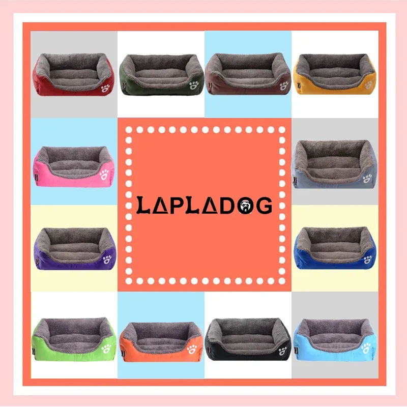 LAPLADOG-cojín de cama para perros pequeños y medianos, perrera de lujo para perros, cama para cachorros y gatos, 9 colores disponibles, suministros para animales ZL374 - imagen 3