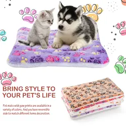 Manta de franela calentita para cama de gato y perro – Estera suave para mascotas