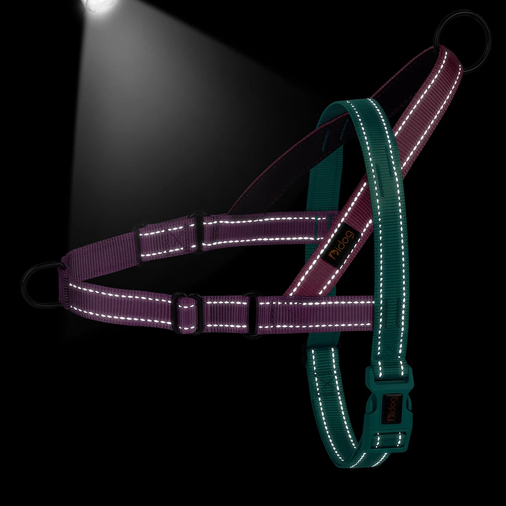 Arnés reflectante de nailon para perros, chaleco ajustable sin tirones para mascotas, arnés de Control rápido para Bulldog Francés, Chihuahua, chaleco Perro - imagen 3