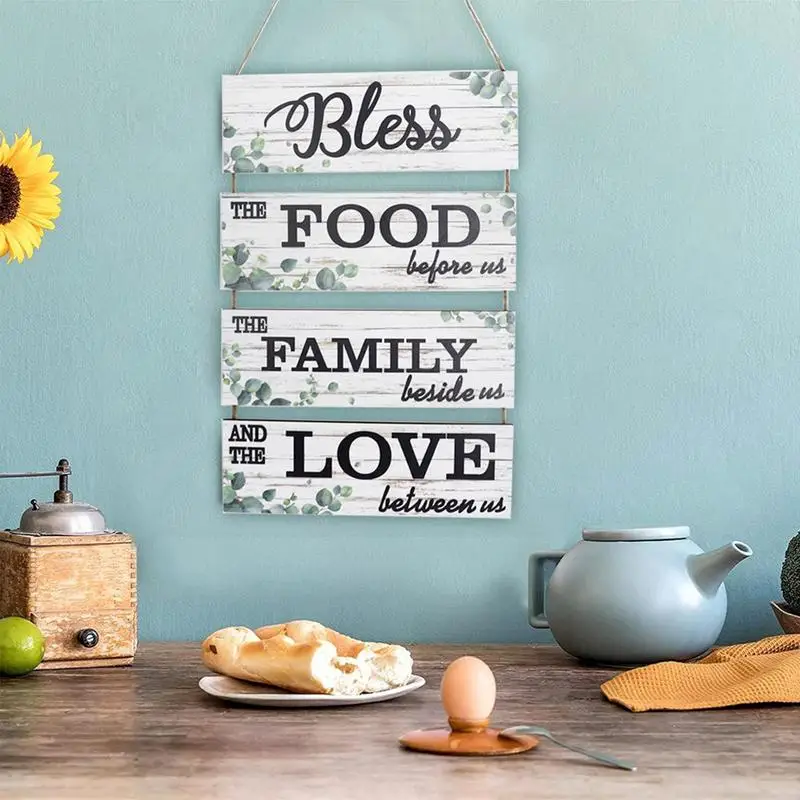 Letreros de suspensión artísticos plegables de madera de granja, productos de decoración del hogar duraderos y coloridos para pasillo, jardín, granja, Frente - imagen 5