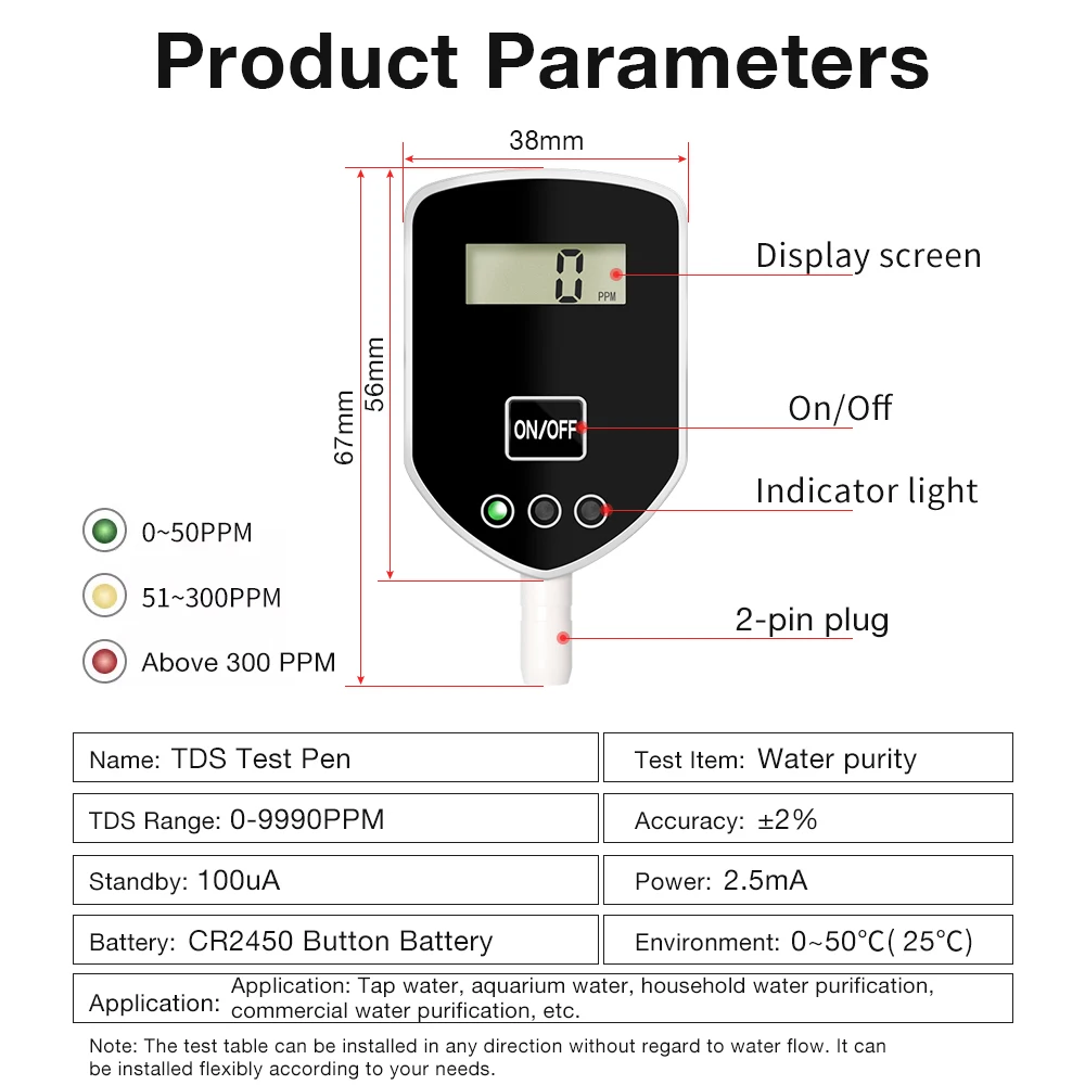 Medidor TDS digital de calidad del agua para gatos y perros - imagen 3