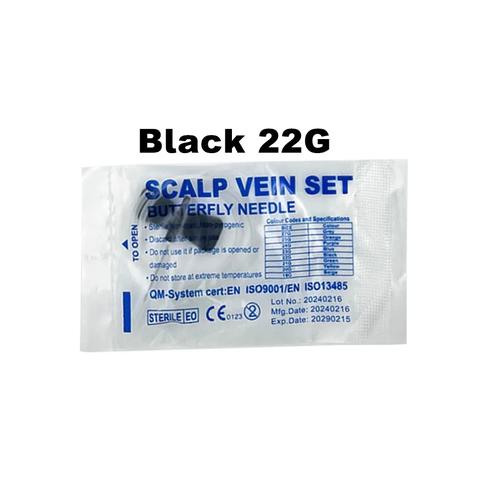 KIYUE 50 Uds aguja desechable de recolección de sangre de mariposa tipo ala doble aguja de recolección de sangre sala de cuidado de mascotas gatos perros animales - imagen 4