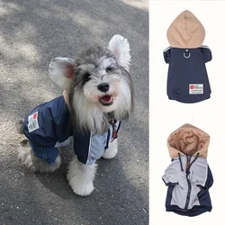 Sudadera con capucha Extra cálida para perros, chaqueta para perros pequeños, abrigos con capucha para cachorros, abrigo para perros con anillo de correa, ropa a prueba de viento para perros