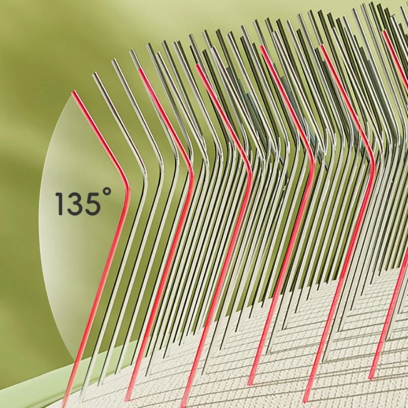 Cepillo para perros, removedor de pelo para mascotas, cepillo de masaje para gatos, peines de acero inoxidable para limpieza del pelo de perros, cepillos con mango cómodo, aseo para mascotas - imagen 4