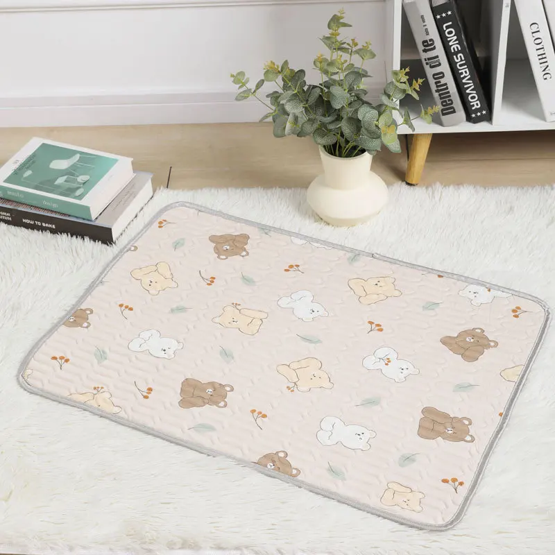 QiuQiu-cojín de seda de hielo para mascotas pequeñas, cama de verano para perros, estera para dormir de látex, almohadilla para el suelo, cama para gatos, estera refrescante, cojín nido resistente a los arañazos - imagen 5