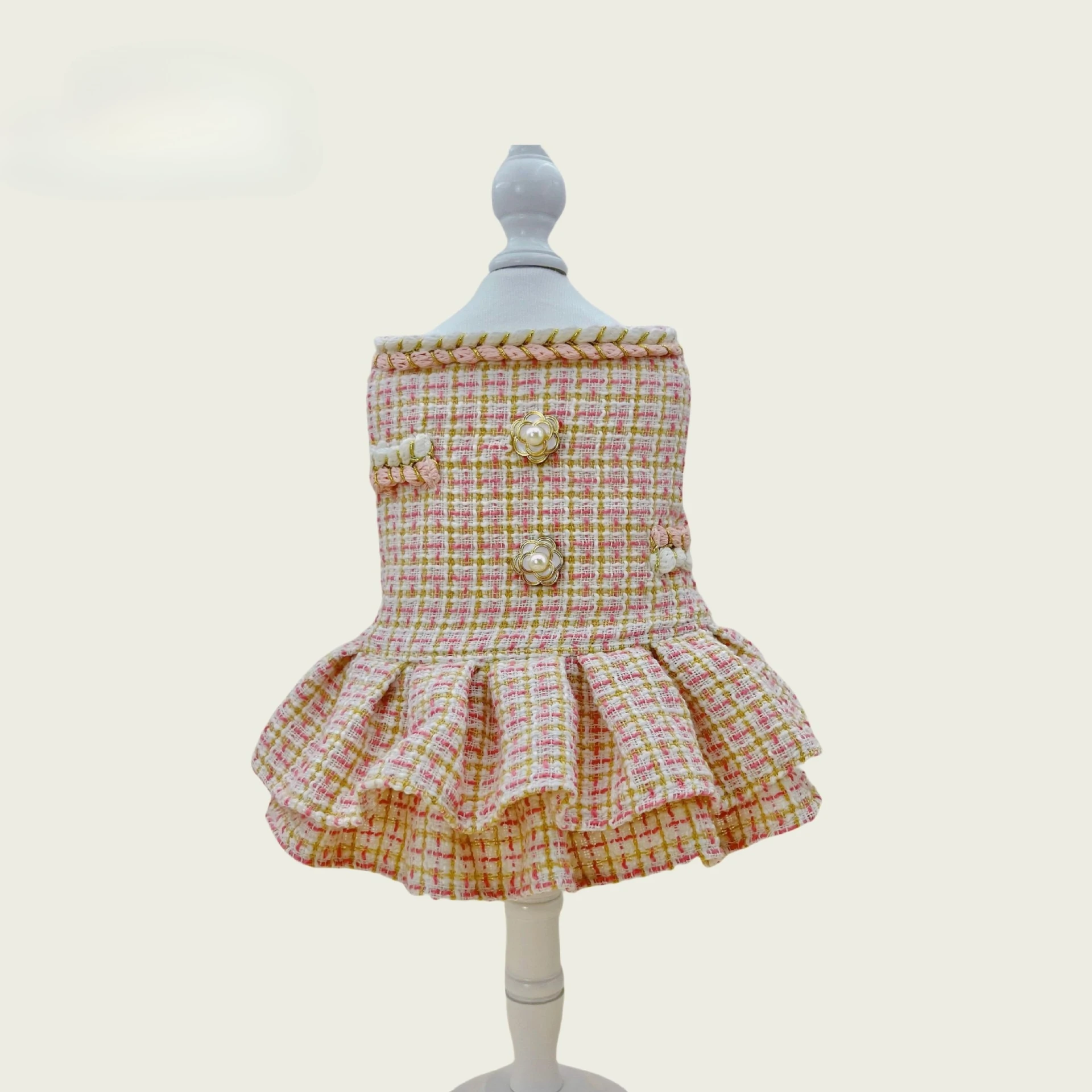 Falda mullida de lana para otoño e invierno para mascotas, falda de princesa para perros pequeños, abrigo de invierno, vestidos para perros pequeños, ropa para cachorros