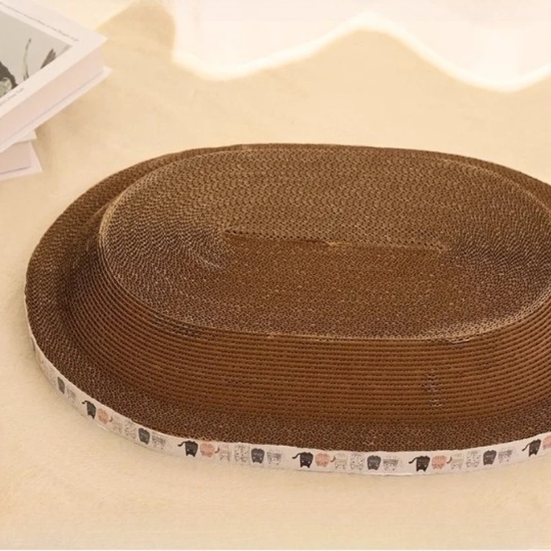 Corrugated Cat Scratching Post, 2-in-1 Wear-resistant Scratcher & Cat Bed, Corrugated Cardboard Scratcher, Interactive Cats Toy - imagen 2