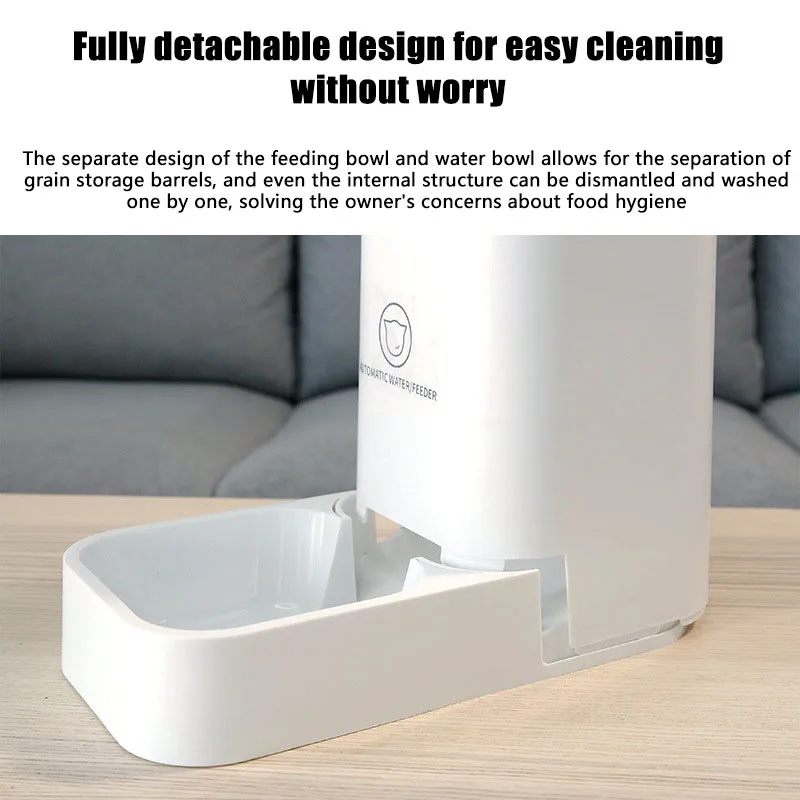 Dispensador de agua automático para gatos, contenedor de comida para perros, tazón de agua potable, suministros para mascotas, separación húmeda y seca, capacidad de 3,8 L - imagen 4