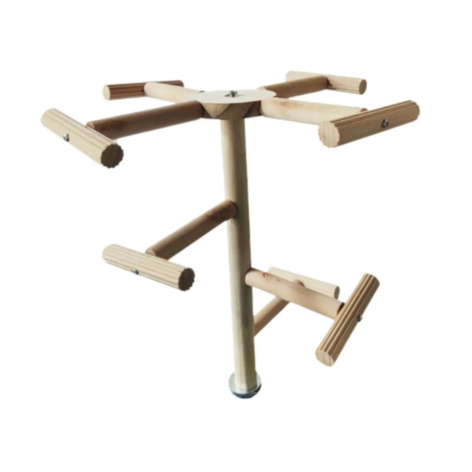 Bird Rotating Perch Toy Pet Supplies Rest with Bearings Wooden Wheel Parrot Toy for Macaws Conures Budgerigar Finches Budgies