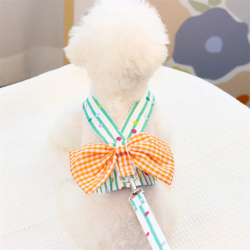 Arnés con pajarita para perro, ropa bonita para cachorro, perros pequeños y medianos, vestido para mascotas, Chihuahua, Teddy