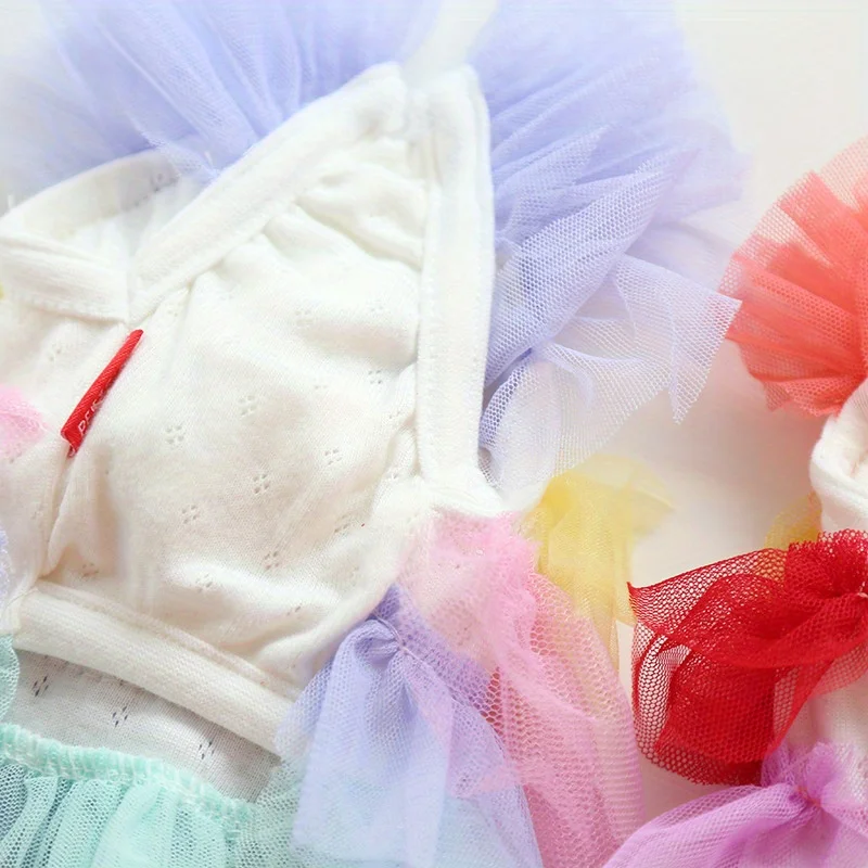 Falda estilo oso para perros pequeños con degradado colorido