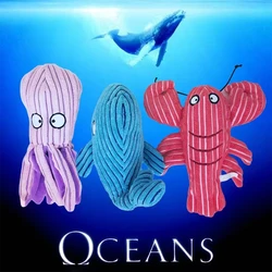 Juguete peluche 3 en 1 para perros – Pulpo, langosta y ballena