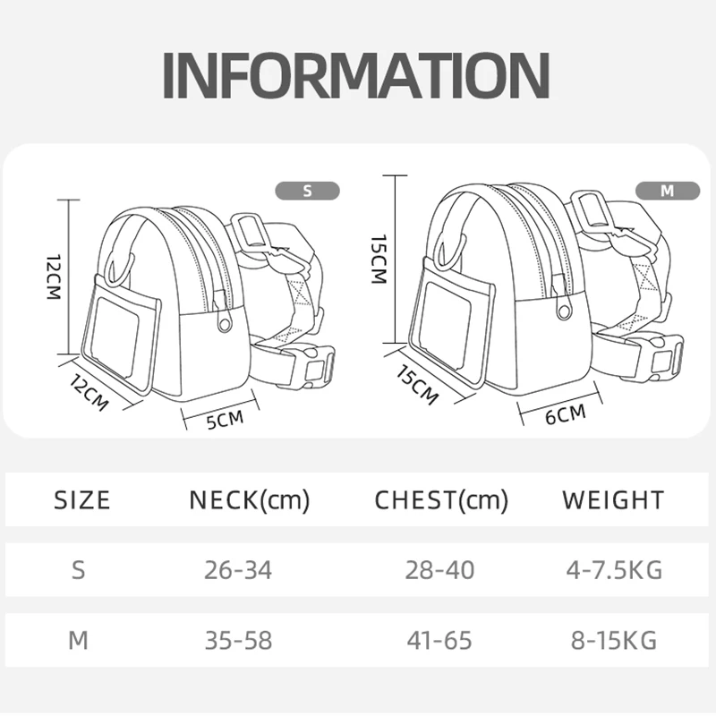 Mochila escolar para perros pequeños, mochila de gran espacio Shiba Inu, arnés, suministros para exteriores, accesorios, bolsas para aperitivos - imagen 2