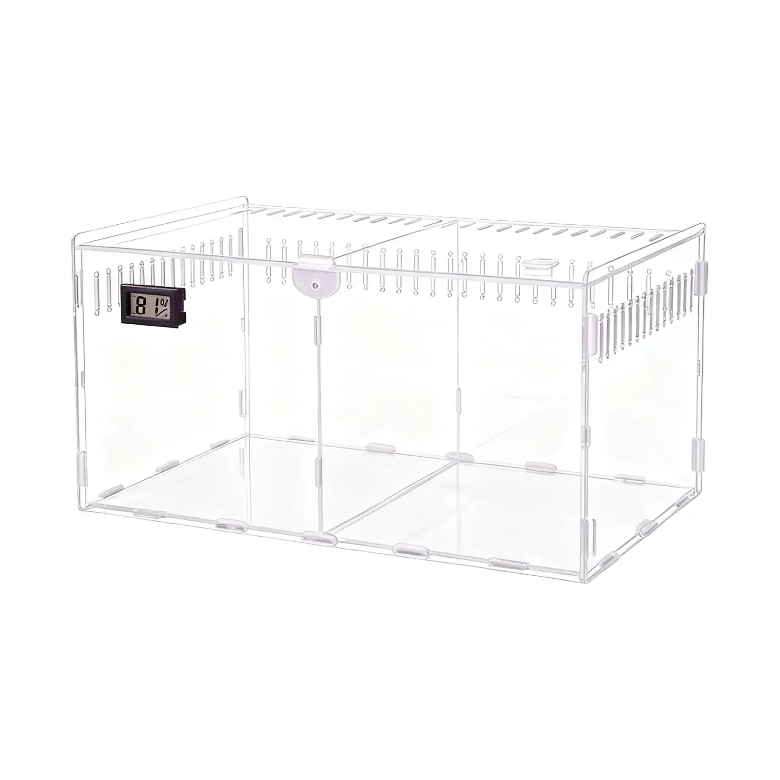 Acrylic Spider Enclosure Container Reptile Tank for Hermit Crab Frogs Gerbil