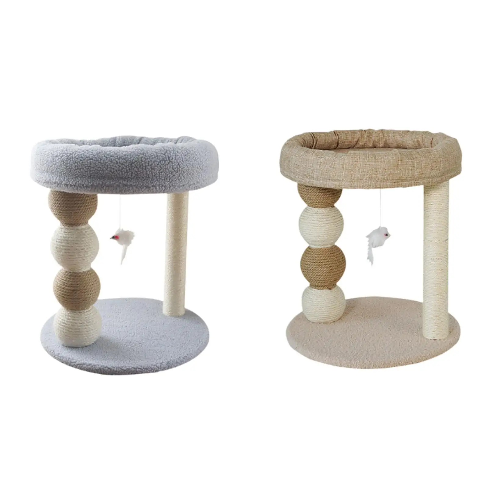 Cat Scratch Post for Indoor Cats,Small Cat Tree with Hang Ball,Interactive Toy,Cat Sisal Scratcher Tree Kitten Scratch