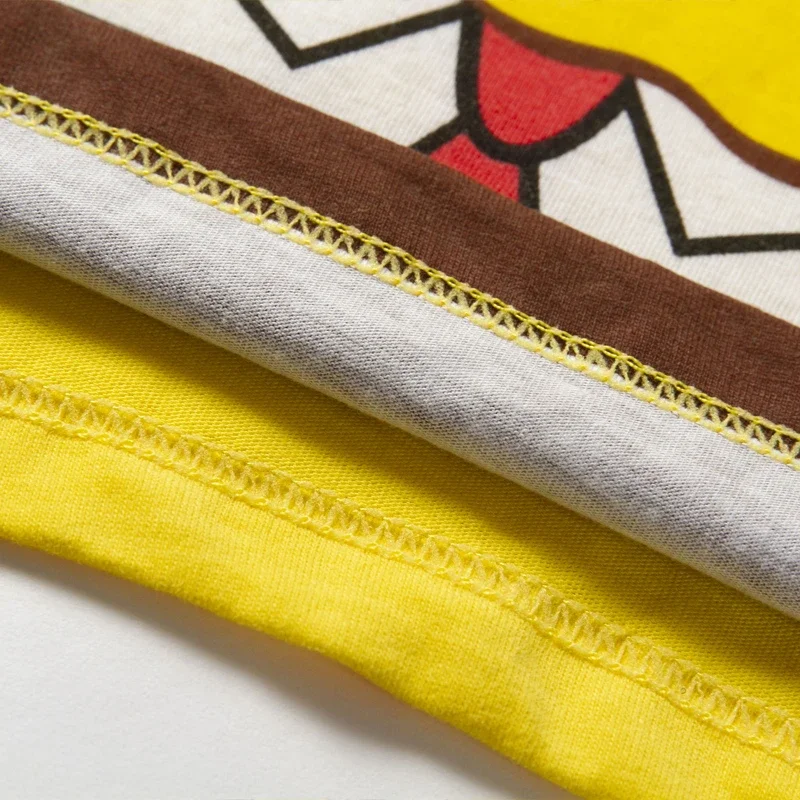 Conjuntos de pijamas de Bob Esponja de Anime para niños, ropa de dormir de manga corta de verano, pijamas de algodón para adolescentes, regalo de cumpleaños, 2 uds. - imagen 4