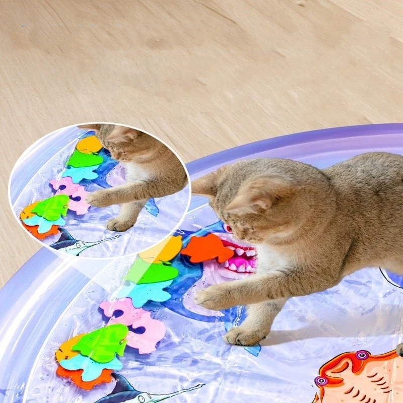 Nueva cama de agua para mascotas, almohadilla de hielo inflable de inyección de agua, nido de hielo grueso antiarañazos para verano, diversión para gatos, perros, Universal - imagen 5