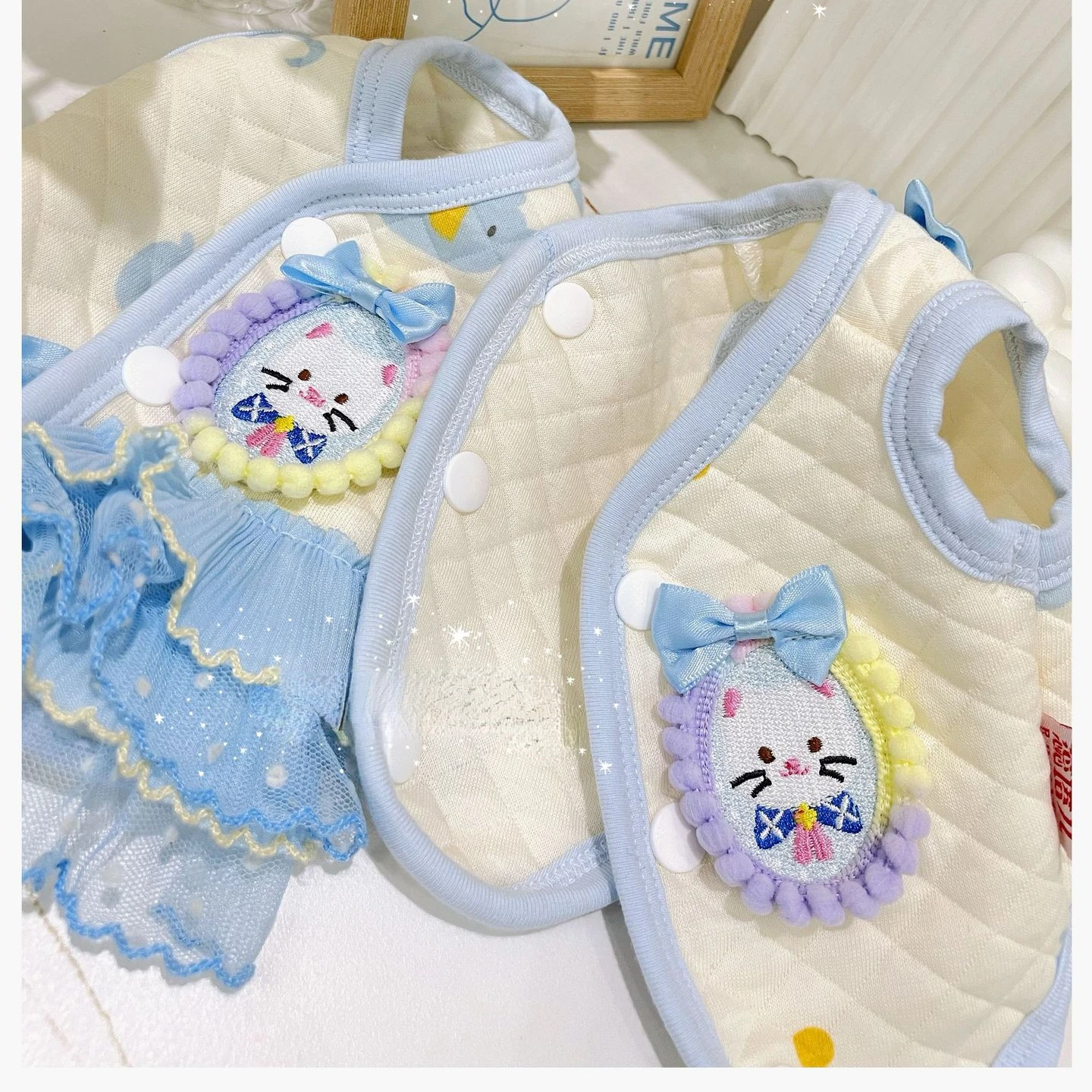 Vestido de lentejuelas de otoño/invierno, bonito vestido de malla con lazo, ropa para perros, Marzis York, hebilla de verano, vestido cálido para casa, ropa de diseñador para perros - imagen 2