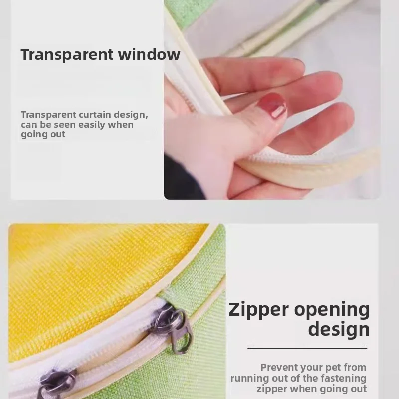 Bolsa de viaje cruzada para mascotas pequeñas, bolso portátil plegable, bonito y transpirable, accesorios para productos para salir de hámster y pájaros - imagen 4