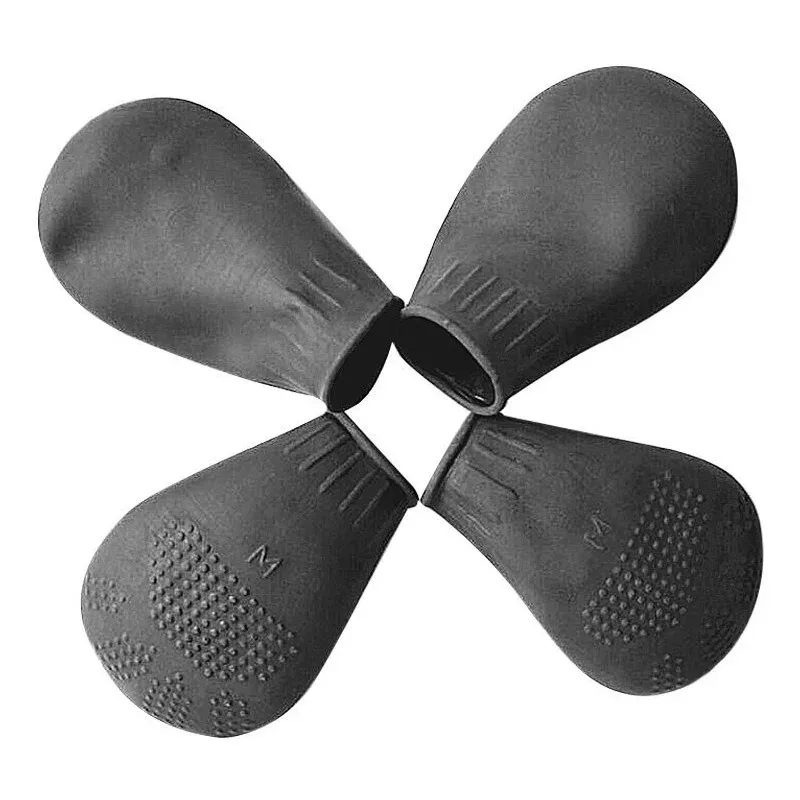 Botas de lluvia impermeables para mascotas, botines antideslizantes de goma para perros pequeños, medianos y grandes, 4 piezas - imagen 5