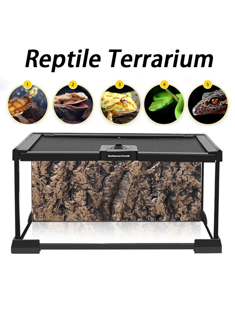 Perrera de lagarto transparente, terrario de araña, casa de lagarto grande, Terrarios apilables, jaula de cría para reptiles y arañas