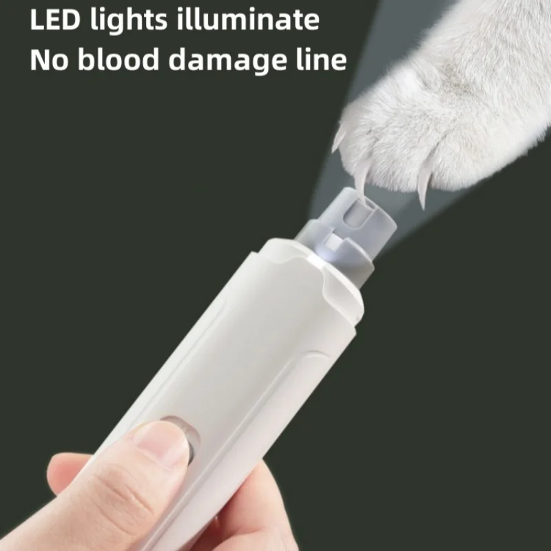 Amoladora de uñas eléctrica automática para mascotas, cortaúñas para patas de los dedos de los pies, recortador recargable por USB, patas indoloras, aseo de uñas para mascotas - imagen 3