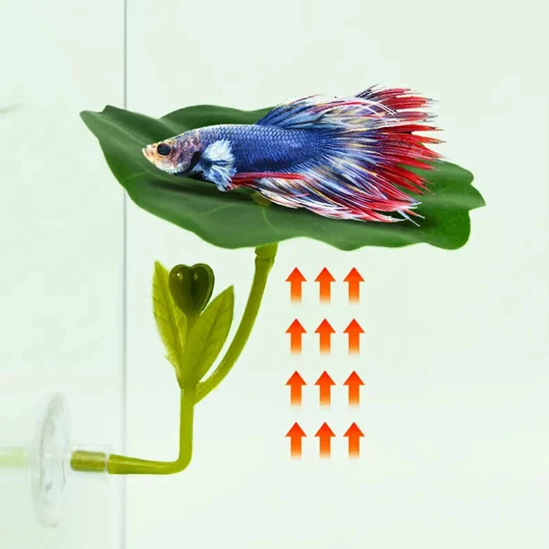 Hamaca para Bettas con planta y ventosa – Decoración segura para acuario - imagen 2