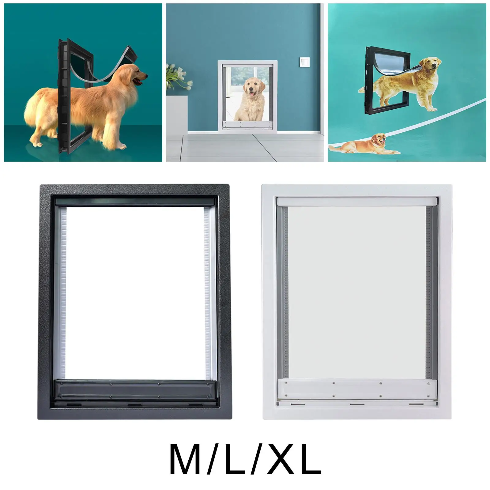 Premium Cat Dogs Flap Doors Easy to Install Gate Transparent ABS Plastic Durable