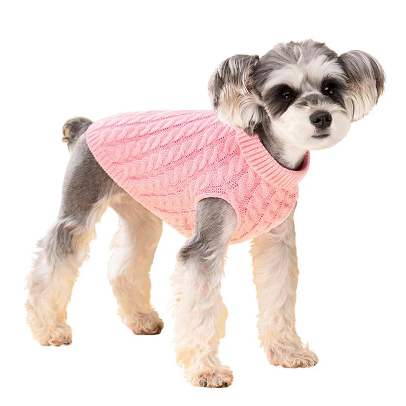 Suéter para perros pequeños, Ropa para cachorros, Ropa cálida De invierno con cuello alto, disfraz De Schnauzer, Chihuahua, Pug, Ropa para mascotas - imagen 2