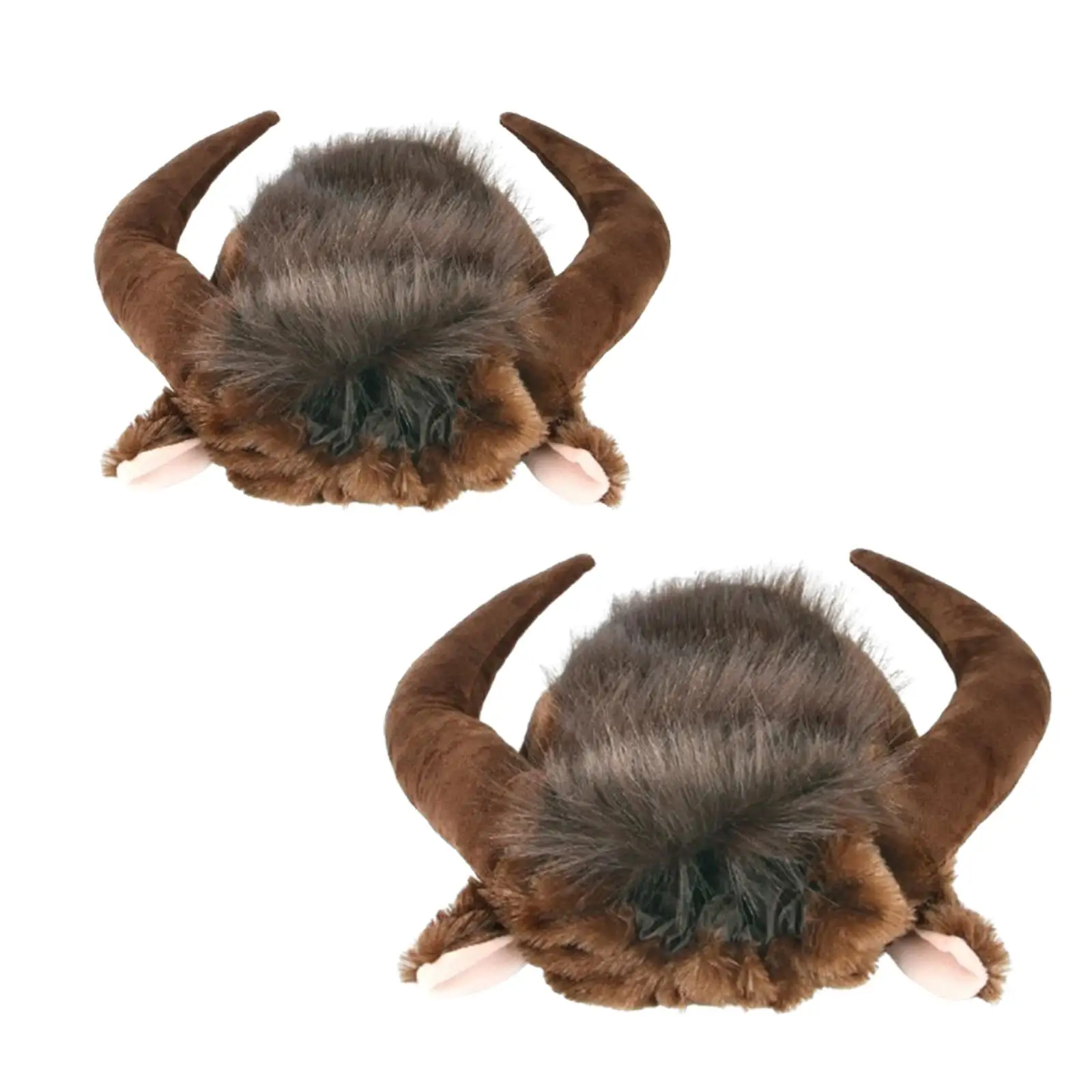 Perro, gorro de vaca novedoso para perros, disfraz de vaca para perros, sombrero de vaca de peluche para mascotas con buey, para exteriores