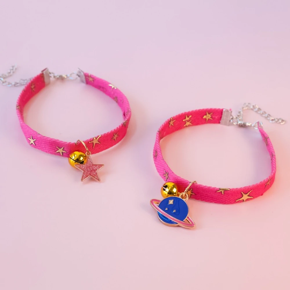 Collar para gatos y perros con campana, hebilla seguridad, estrella mezclilla - imagen 4