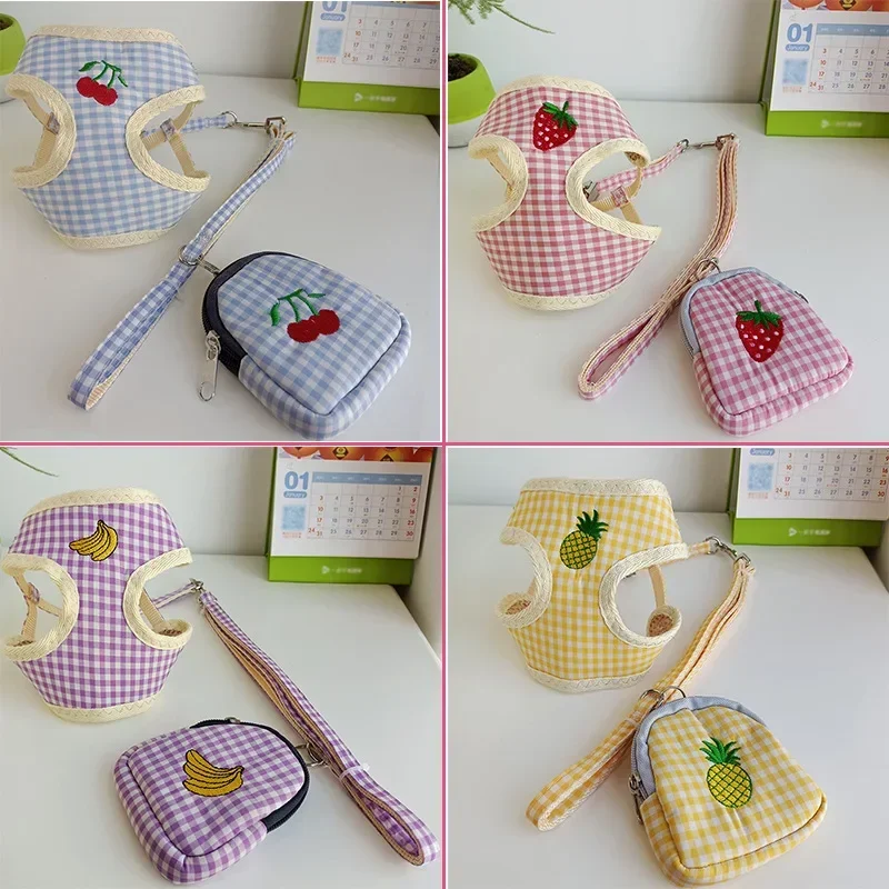 Cuerda de tracción para perros, cuerda para caminar para perros, cadena para perros pequeños, chaleco para gatos y mascotas, conjunto de Collar con correa para el pecho, arnés y correa para perros, bolsa para perros y cachorros - imagen 3