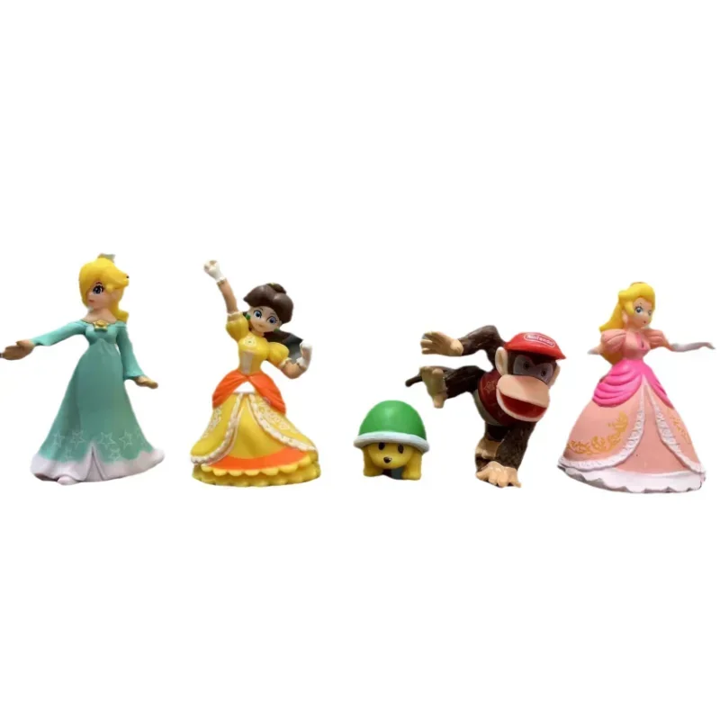 18 unids/set Super Marios Bros PVC figuras de acción de juguete muñecas modelo conjunto Luigi Yoshi Donkey Kong seta para niños regalos de cumpleaños - imagen 4