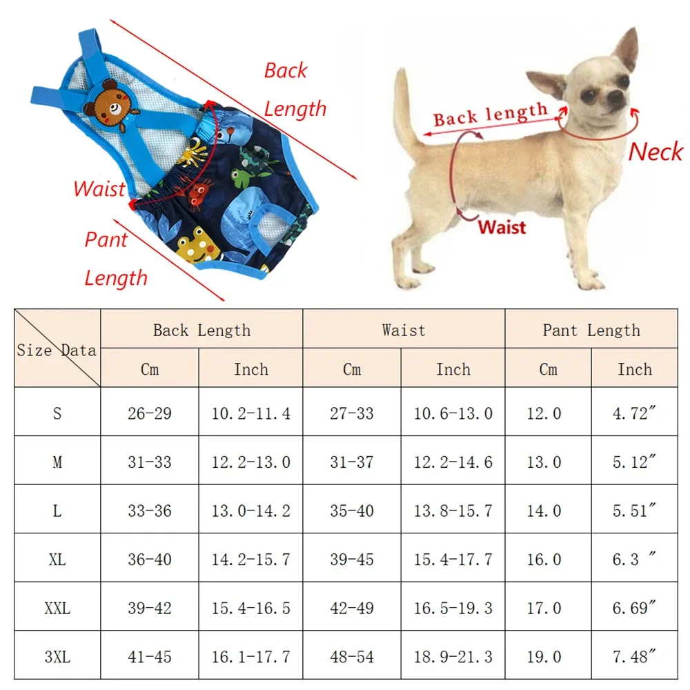Calzoncillos absorbentes lavables para perros pequeños y medianos - imagen 2